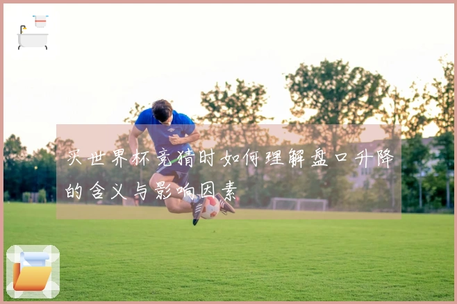 买世界杯竞猜时如何理解盘口升降的含义与影响因素